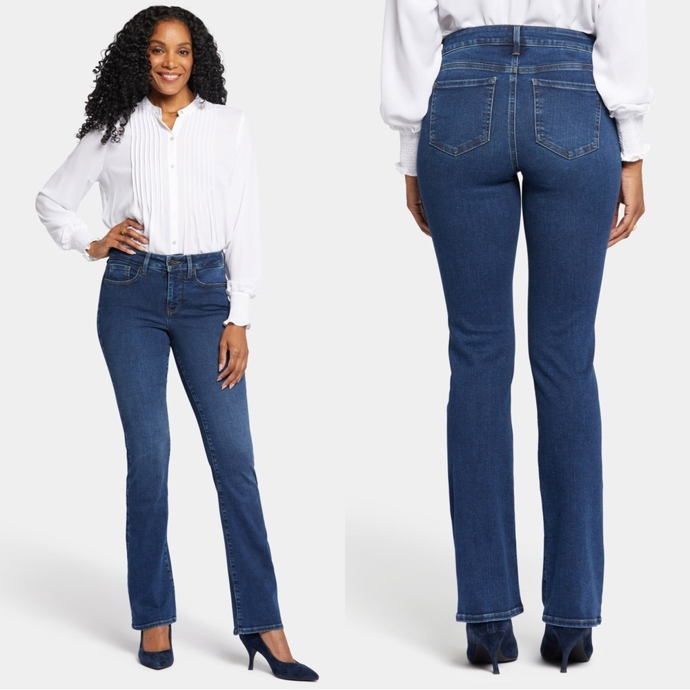NYDJ Women’s Barbara Bootcut Jeans Liftxtuck Mid Rise in Cooper Medium Wash 12P